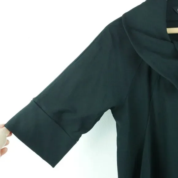 Ming Wang Small Jacket Black Cocoon Lagenlook Artsy Minimal Lagom Modern - Picture 7 of 11